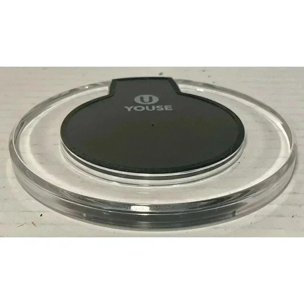 U-YOUSE ‎ Wireless Charging Pad YU1097 Clear With Black Includes USB Cable